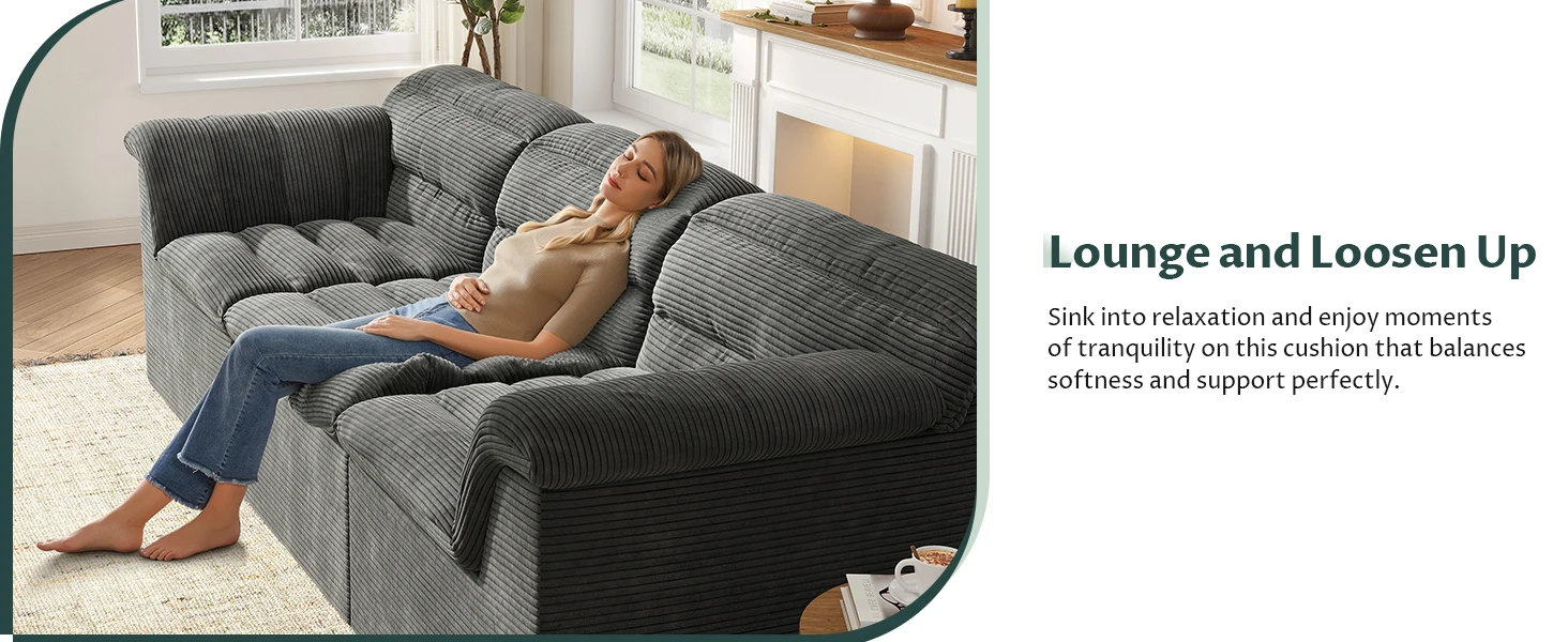 modular sectional sofa couch L-shaped comfy sofa cloud sectional couch modern corduroy sofa