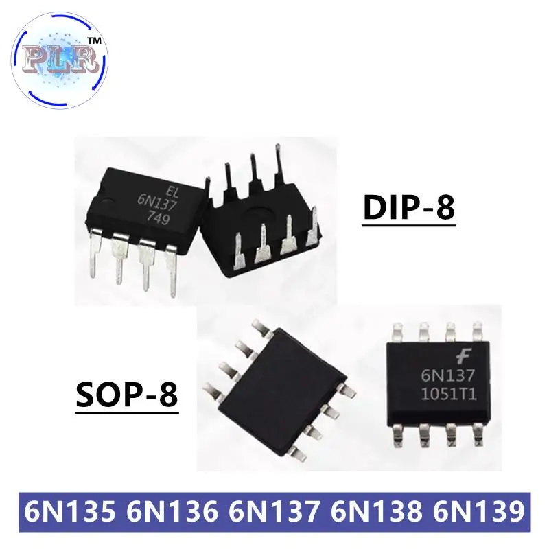 10pcs/lot 6N135 6N136 6N137 6N138 6N139 DIP-8 6N135S 6N136S 6N137S 6N138S 6N139S SOP-8  Optocouplers