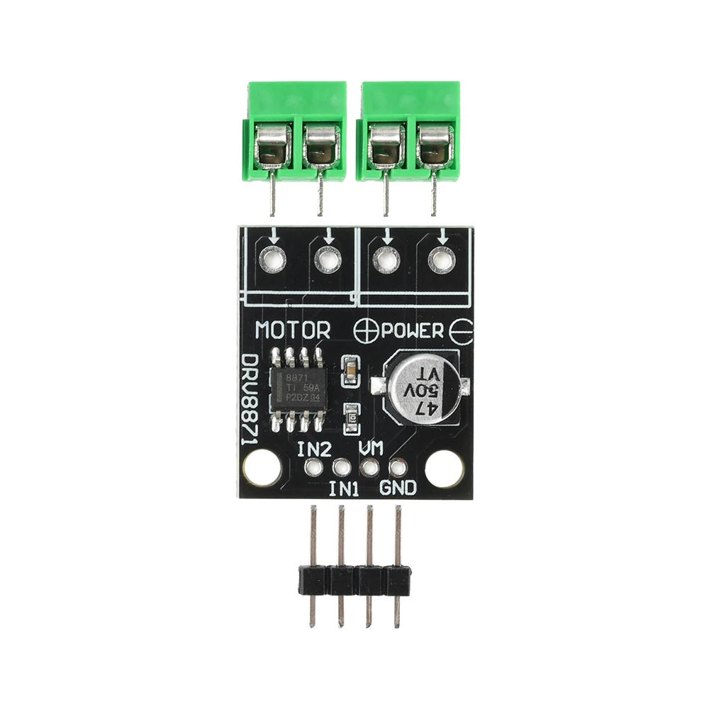 

DRV8871 DC 6.5-45V H-Bridge Brushed Motor Driver Breakout Board PWM Motor Control Module 3.6A Max Internal Current Sense