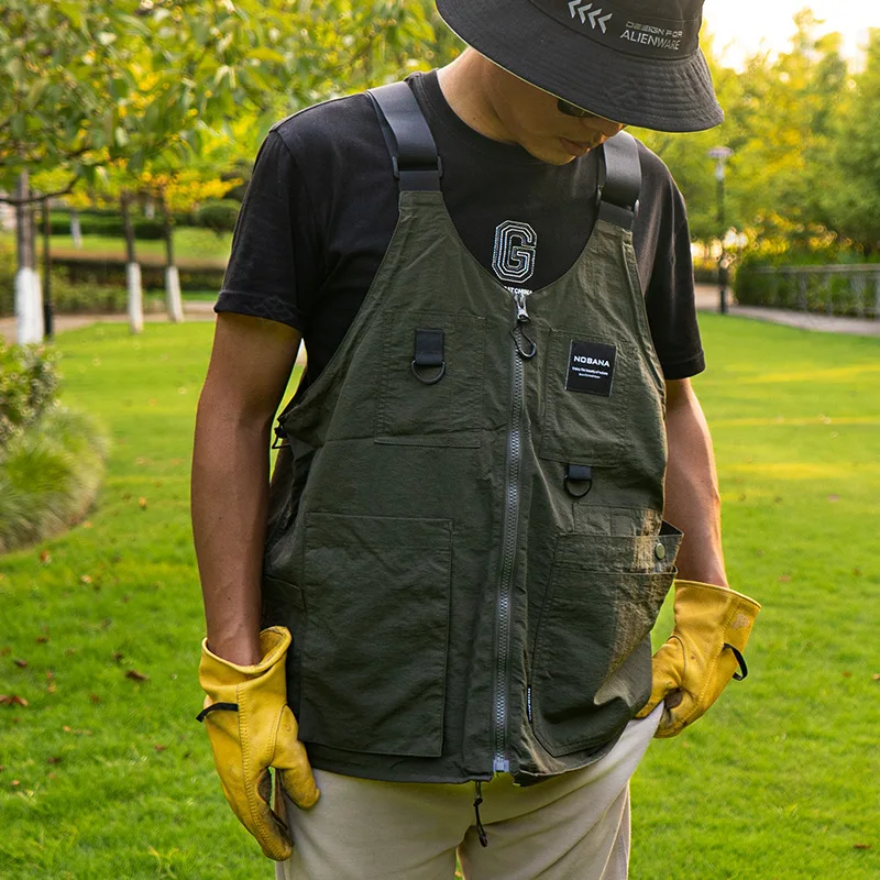 Outdoor Camping Vest Camping Equipment Quick-drying Three-dimensional Pocket Multi-function Fishing Vest