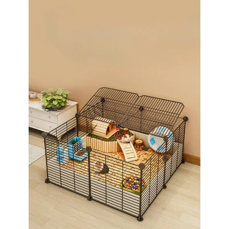 

Hamster Cage Special Large Villa Large Space Golden Silk Bear Flower Branch Rat Basic Cage Hedgehog Breeding Box Hamster Cage