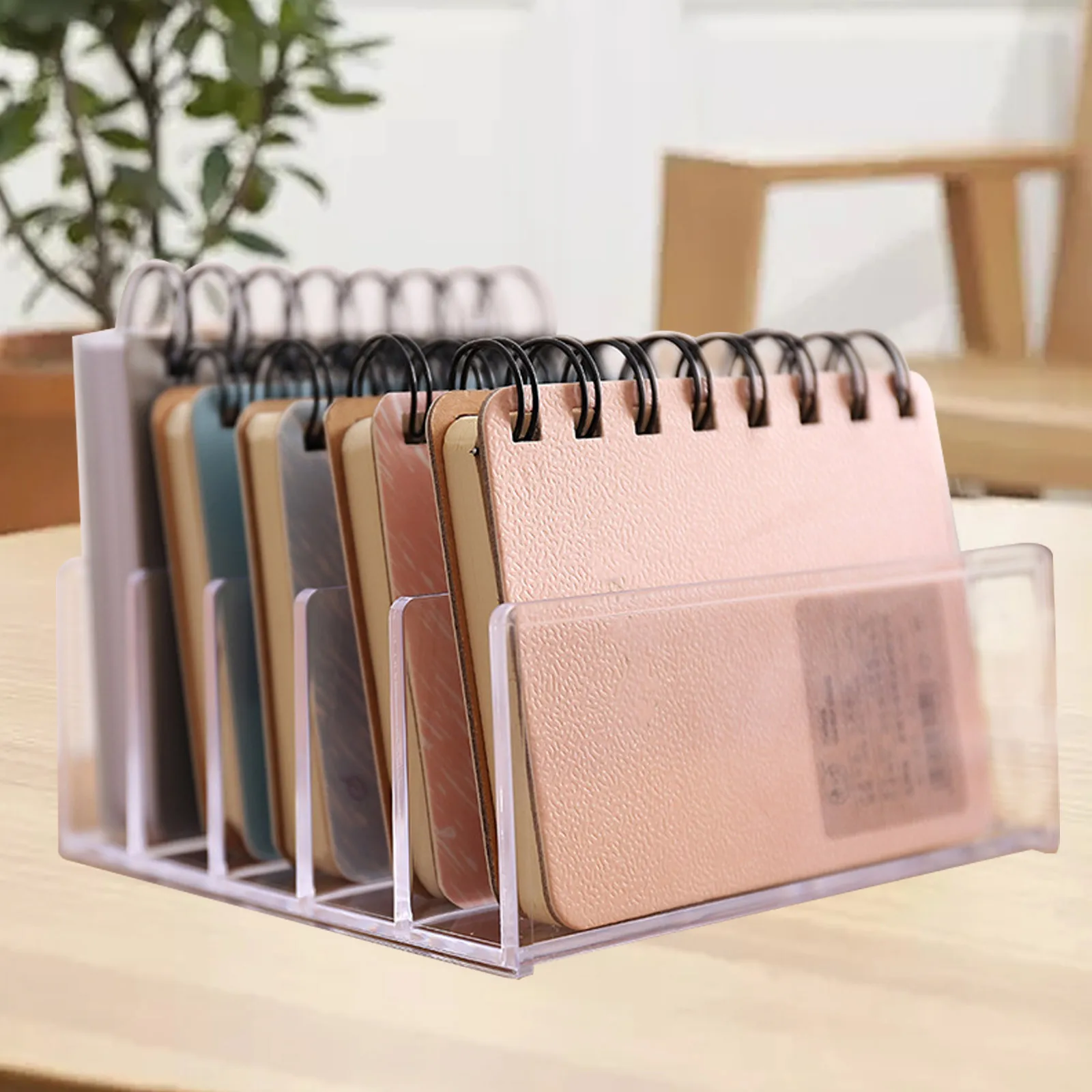 

Acrylic Bookends File Organizer Clear Desktop Storage Rack for Office Study Room Decorative Shelf Holder Document Folder