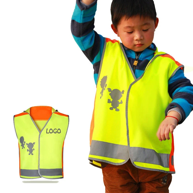 Chaleco reflectante para niños, chaleco de seguridad fluorescente, ropa de alta visibilidad, ropa de seguridad para estudiantes de tráfico seguro para niños