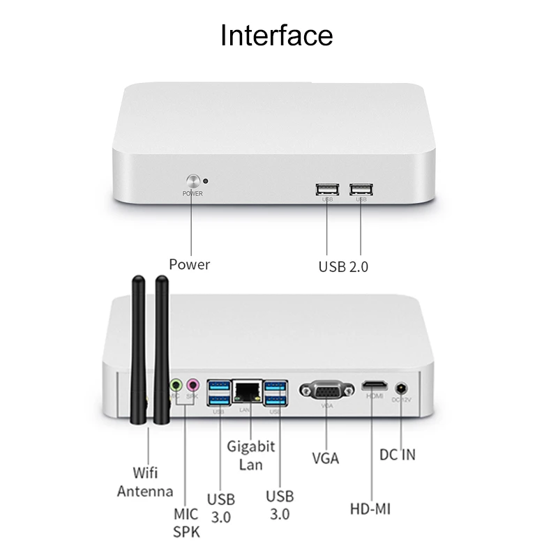 Imagem -06 - Xcy-mini pc Intel Core i5 4200u 3317u i7 4500u J1900 Win10 Win11 Linux Ubuntu Área de Trabalho Htpc Computador Pessoal