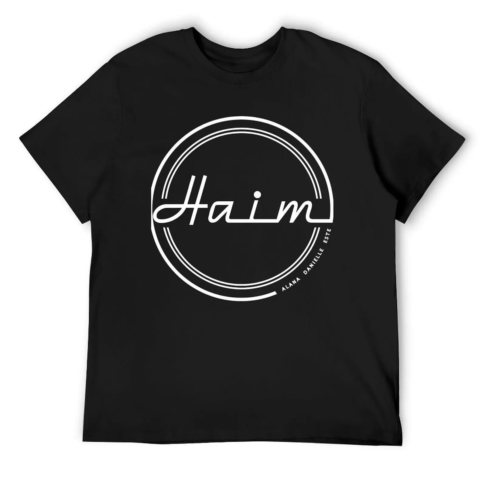 

Haim Vinyl Logo in White T-Shirt cotton graphic tees baggy shirts black t shirts for men