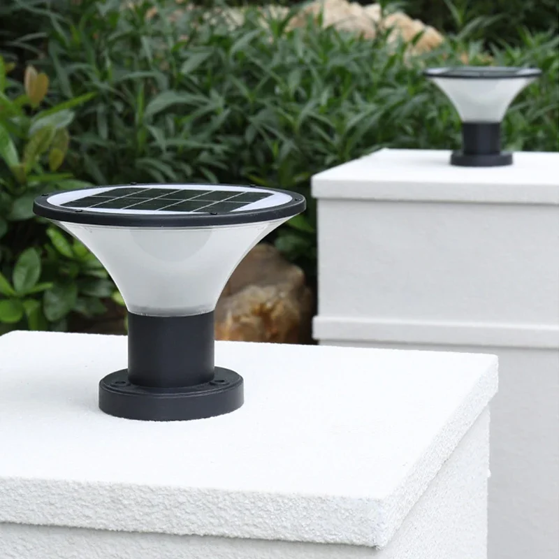 Outdoor door column light courtyard sub-wall wall light 5W square dimmable LED solar column head light