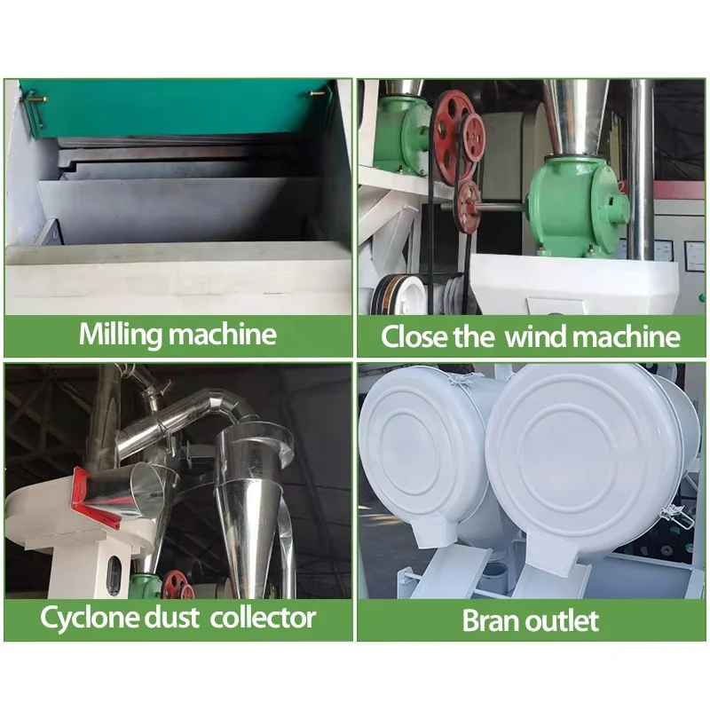 완전 자동 사이즈50 콤팩트 브라질 20톤 태양광 6년 35등급 1급 옥수수 곡물 밀가루 제분기