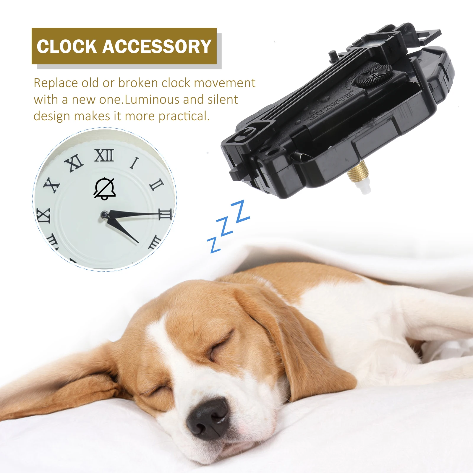 

Silent Luminous Clock Movement Replacement Kit Sweep Pendulum Mechanism Home Decor Accessory Low Power 6 Months Life AAA