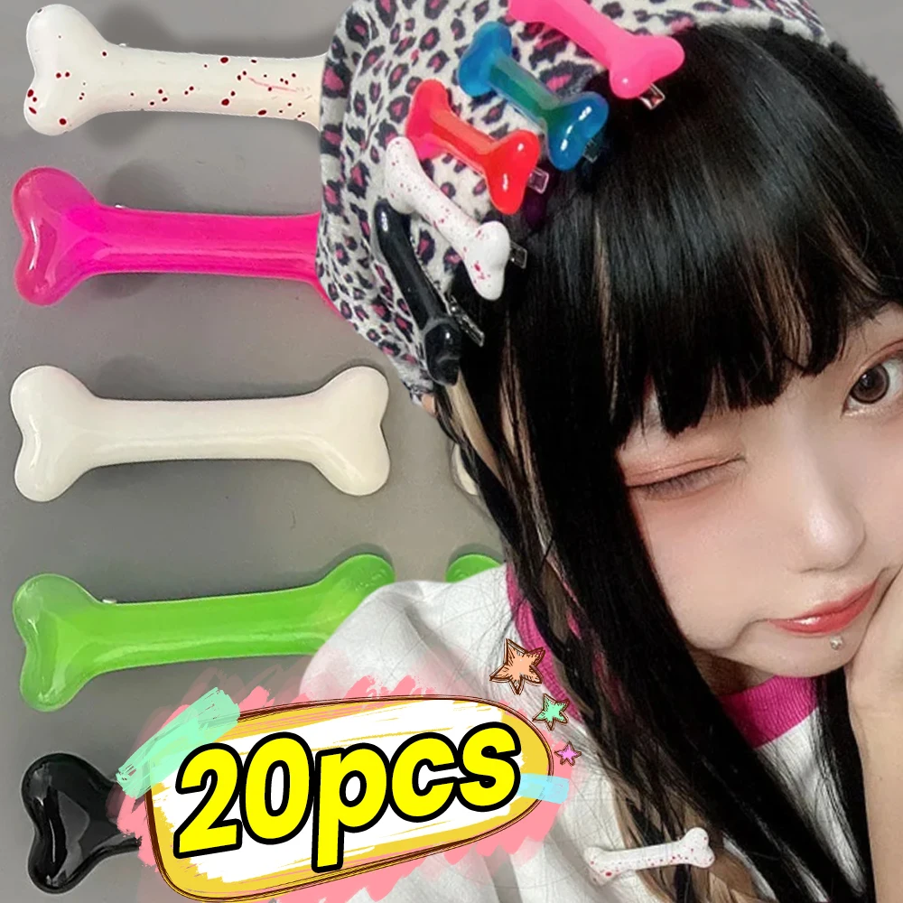 

New Y2K Dog Bone Hair Clip Cute Cartoon Bobby Pin Girl Fashion Dog Bones Decor Small Hairpins Barrettes Hairclip Accessories