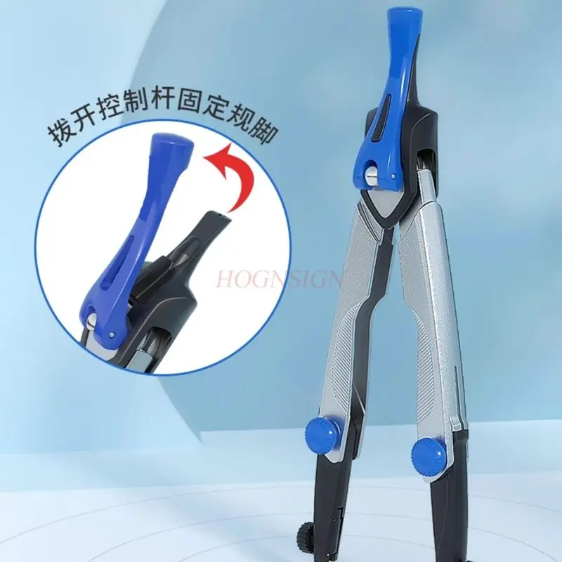 2pcs/set Professional technical compass set, metal compass angle can be locked, professional drawing can clip pencil