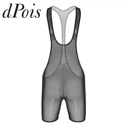 Mens Swimwear See-Through Mesh Deep U Neck Bodysuit Wrestling Singlet Jumpsuit Nightwear Nightclub Costume