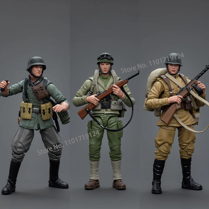 JOYTOY 1/18 Scale WWII United States Army Soviet Infantry Wehrmacht Soldier Action Figure Army Soldier Figurine Model Toy