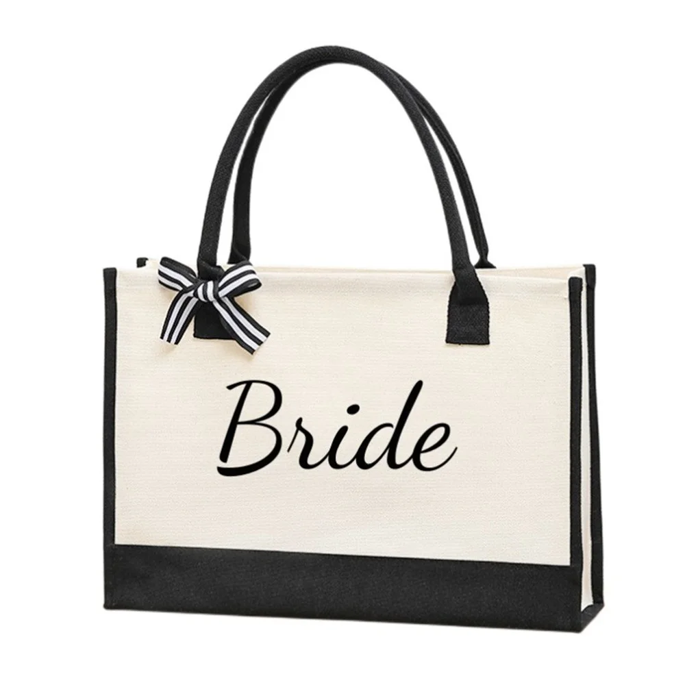 New Bride Canvas Bag Shopping Bag Wedding Decoration Travel Wedding Bag best wedding gift for bridal