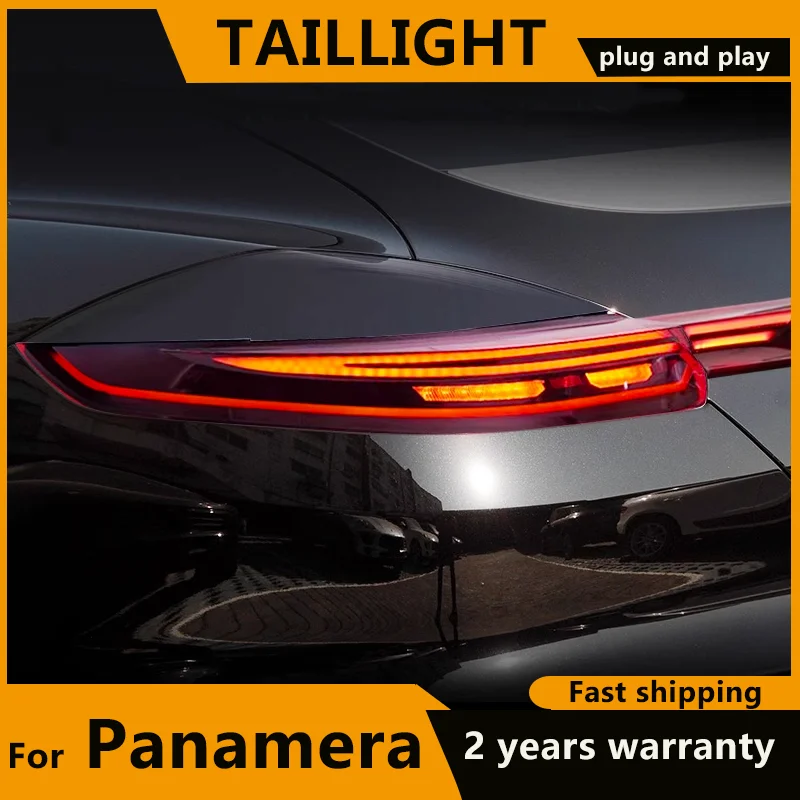 LED Taillights For Porsche Panamera 971 2014 2015 2016 Full-width Tail Llight LED Dynamic Turn Signal through Taillights