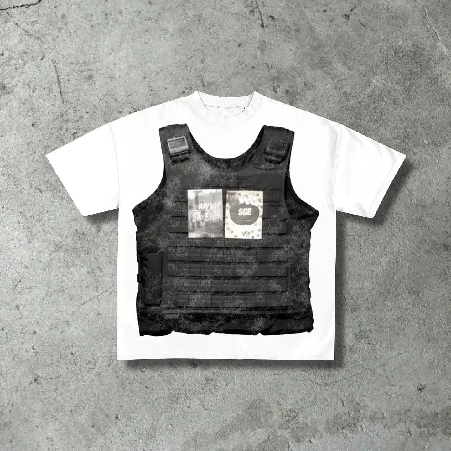 

2025 Новая уличная одежда, хлопковая футболка с графическим принтом, мужская футболка с принтом, круглый вырез, ретро, мужские и женские футболки с графическим принтом