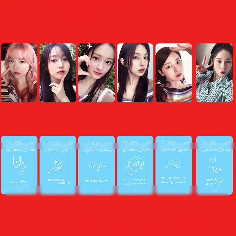 6Pcs/Set KPOP NMIXX A MIDSUMMER NMIXX DREAM Album Cards FOREST ATHENS DIPACK AM Postcard Bae Jiwoo Lily Fans Collection Gift