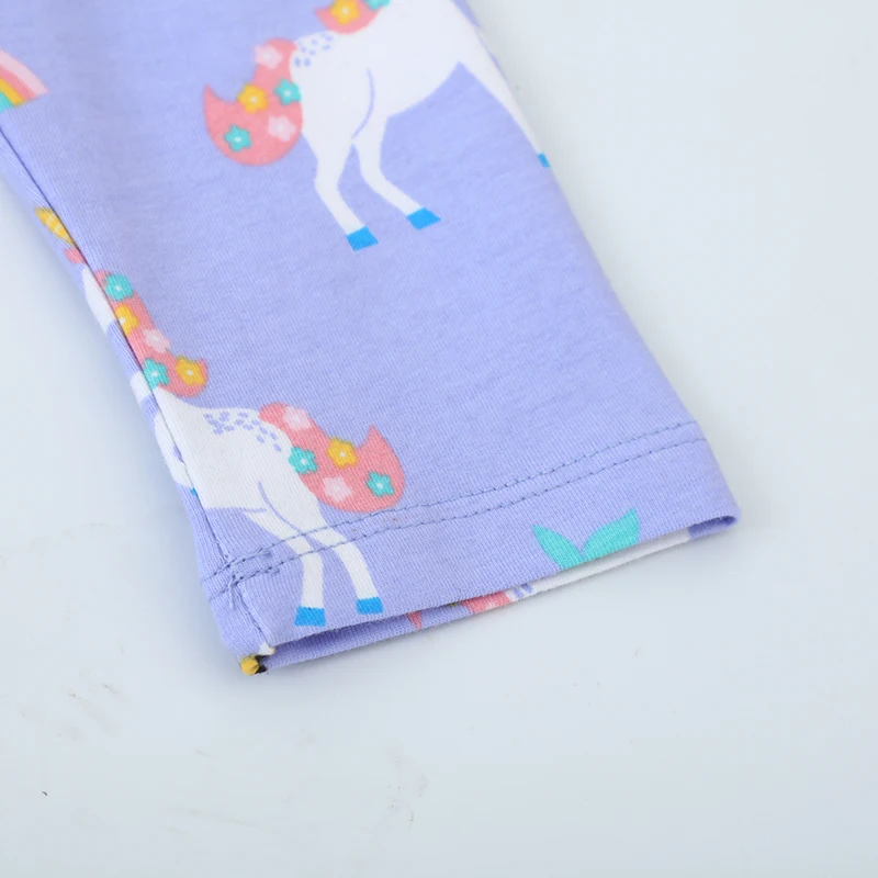 Little maven Toddler Baby Girls Kids Clothes 2024 Autumn Pants Cotton Trousers Cartoon Unicorn Children\'s Clothing Leggings