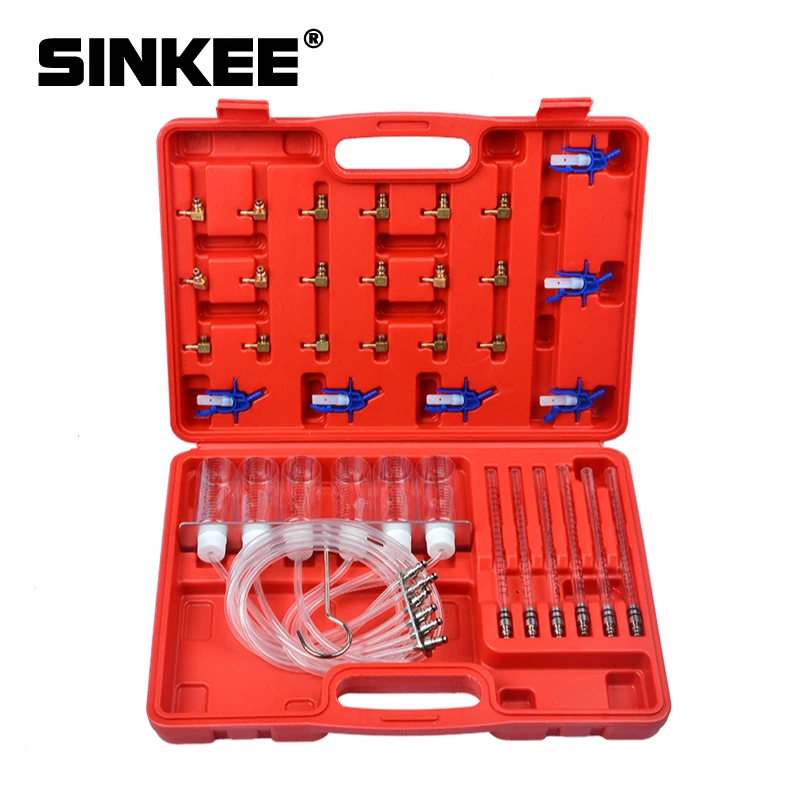 Common Rail Adaptor Fuel Tester Kit New Diesel Injector Flow Meter Test Set SK1057