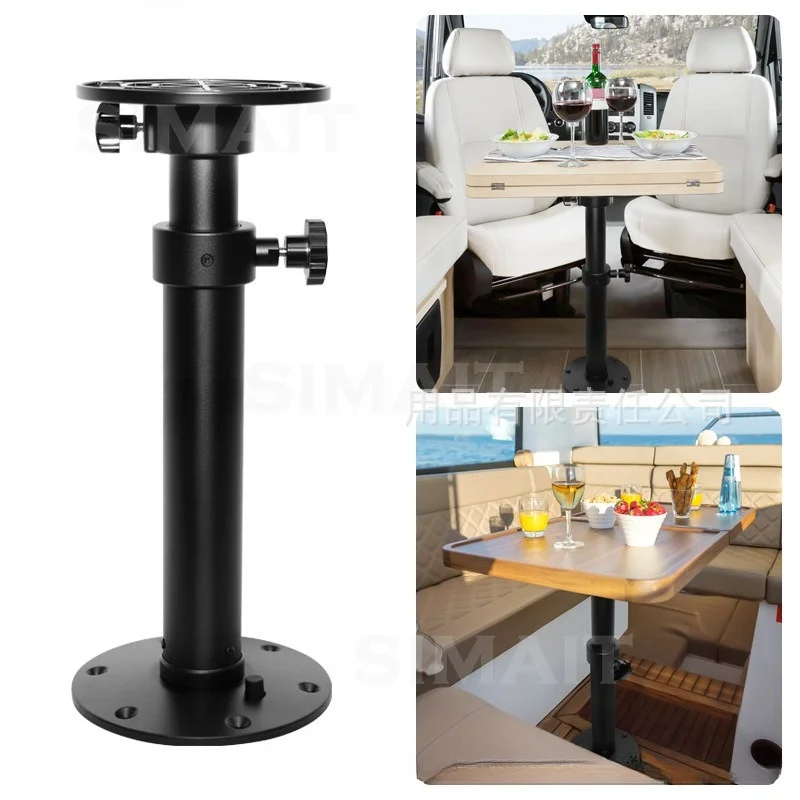 Height-Adjustable Aluminum Table Leg for RV/Boat/Van, Detachable Support