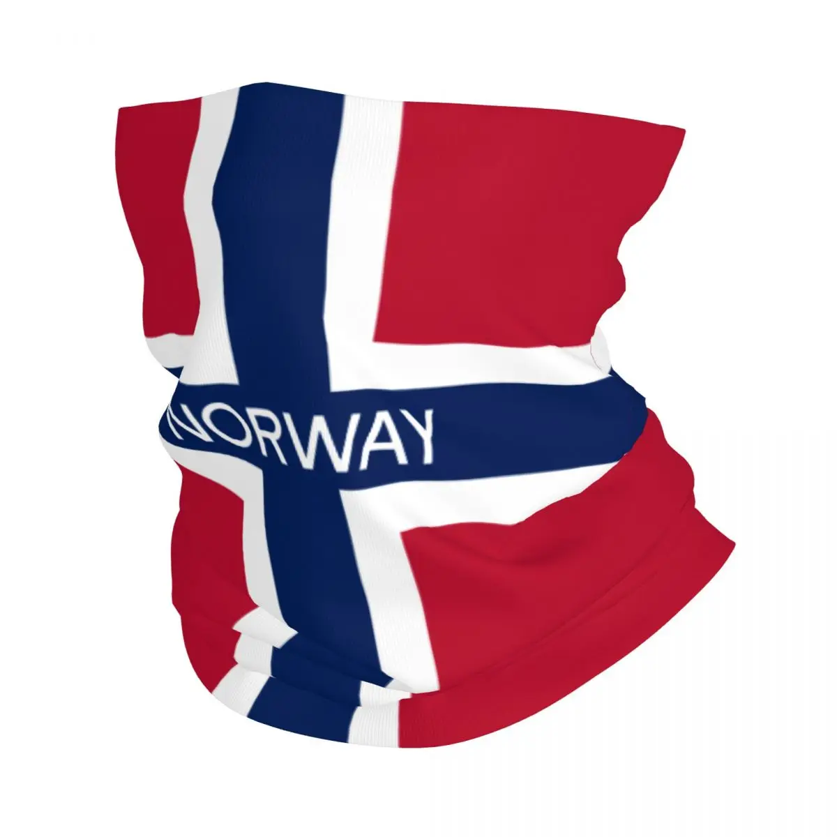 Custom Flag Of Norway Bandana Neck Gaiter for Ski Camping Men Women Wrap Scarf Norwegian Proud Headband Warmer Face Scarf Cover