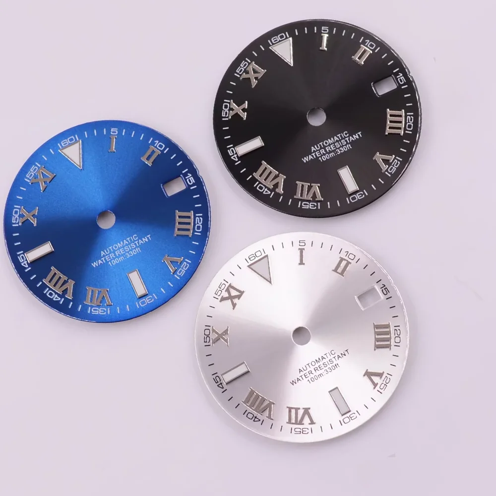 

Green luminous White/Black/Blue 29mm Watch Dial FIT NH35 NH36 Movement Watch parts