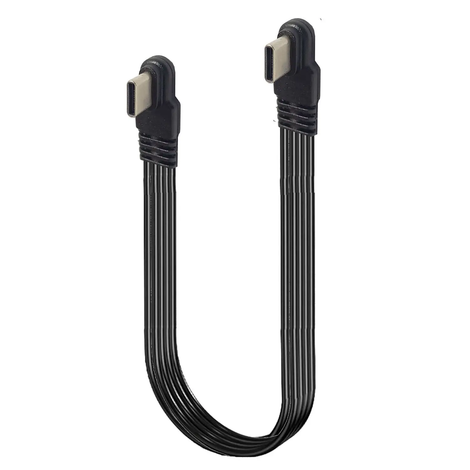 10 سم - 100 سم كوع مسطح USB-C نوع C لأعلى/أسفل 90 °   تحميل البيانات كابل PD كابل بيانات عالمي USB C يسار ويمين لهواتف Android