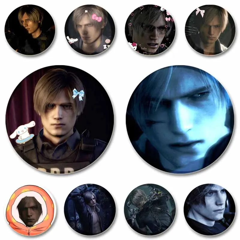 

Game Character Leon Kennedy Badge Handmade Anime Brooches Cartoon Enamel Pins Jewelry Accessories for Clothes Backpack Gifts