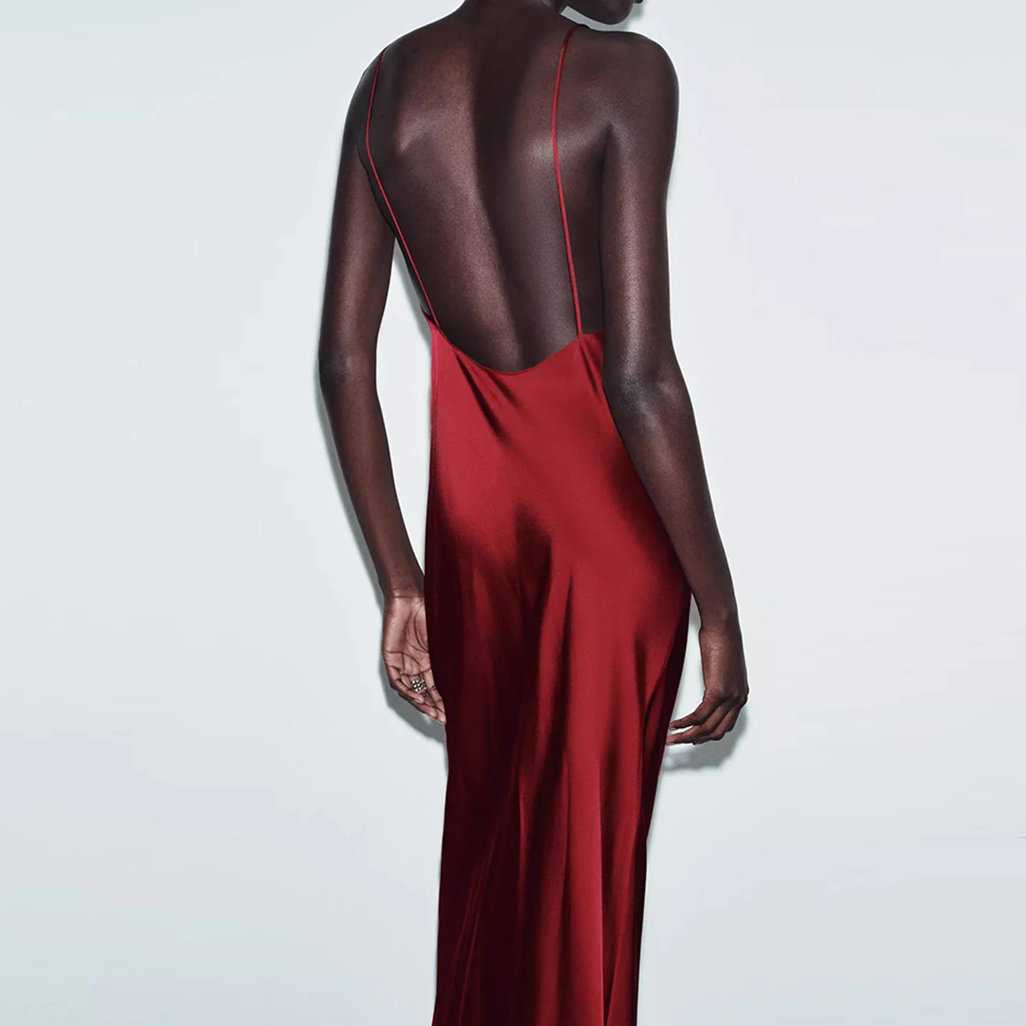 Faionable Silk Satin Feel Strapl Dr Elegance Personali Women's Clothing 2025 Winter New Arrival Z Brand