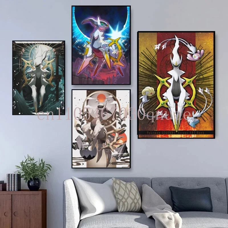 

Классический аниме постер Pokemon Arceus, картина на холсте, картины для моды, домашний декор для комнаты, настенная роспись, рождественские подарки для детей