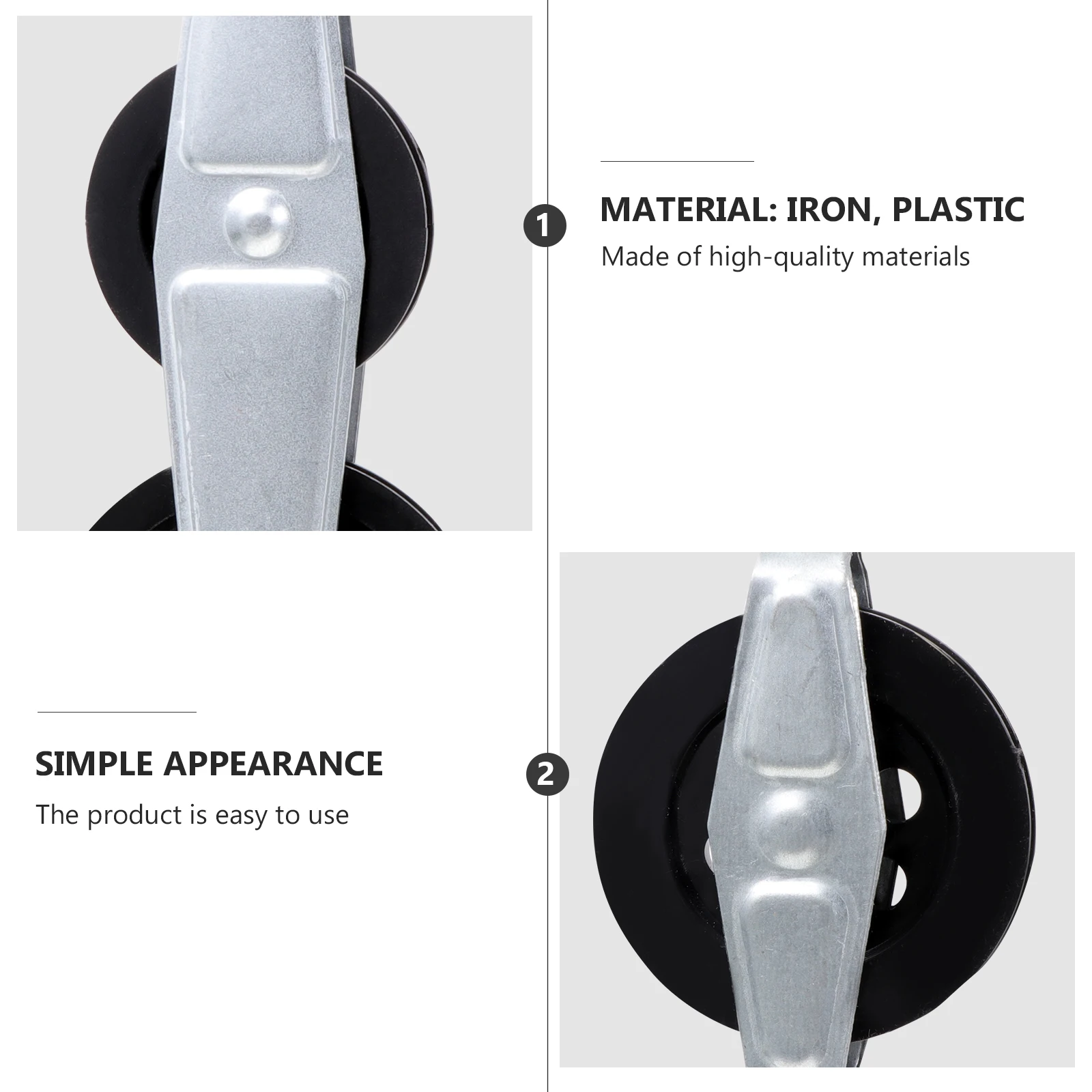 

1Set Demo Pulley for Science Experiments Sturdy Tackle-Block Apparatus Classroom Home Study Fixed Movable Pulley