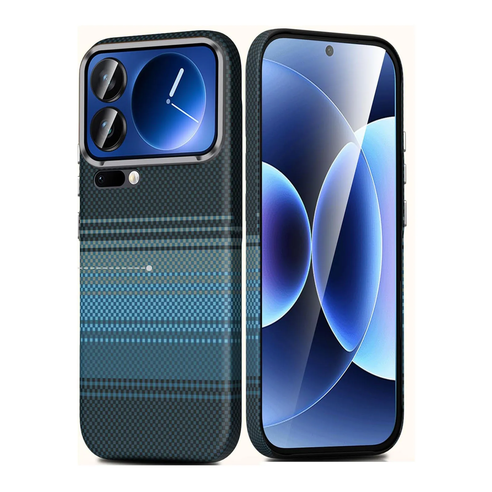 

Магнитный противоударный чехол для Xiaomi 17 Pro Max/17 Pro/17 — текстурированная кожа из углеродного волокна, защита камеры, беспроводная зарядка