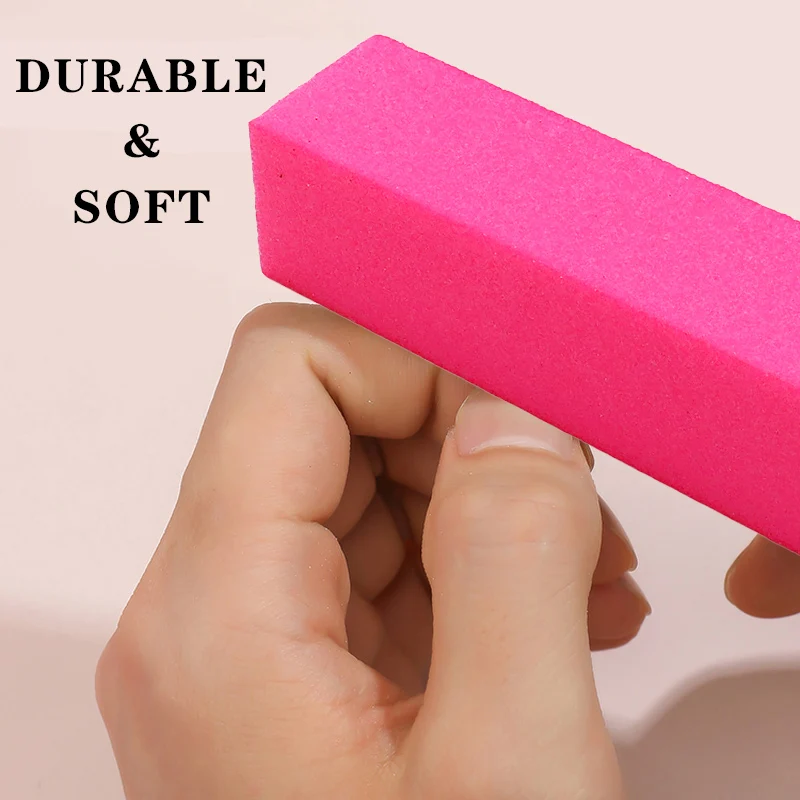 10 قطعة عازلة للأظافر الوردي كتل مستطيلة الإسفنج الملفات لإزالة هلام البولندية تشكيل الأظافر الطبيعية/الزيفة مانيكير باديكير أدوات #5