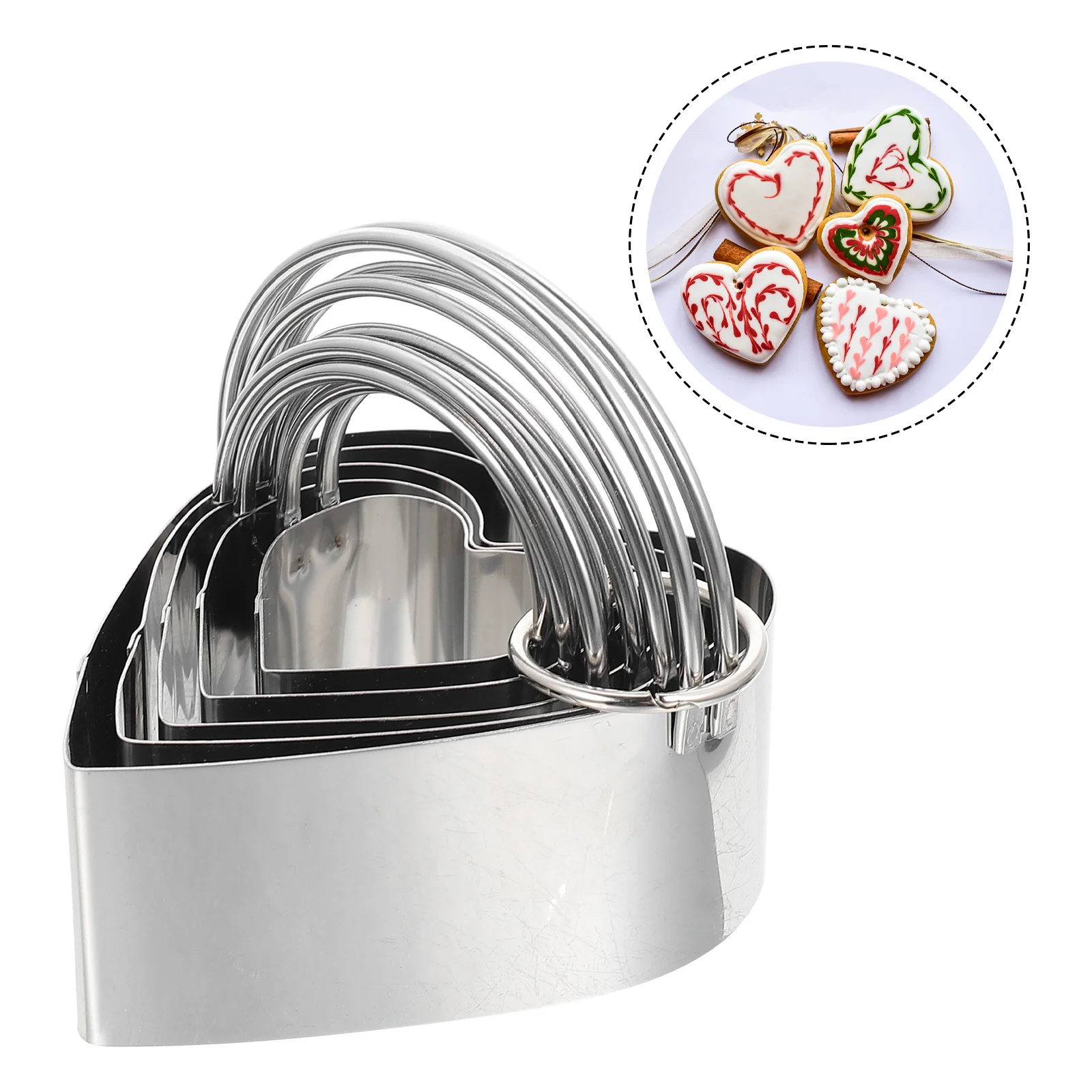 

1Set Stainless Steel Cookie Molds Baking Mold Set for DIY Biscuits Cookies Mousse Fondant Creative Baking Tools
