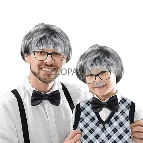 Old Man Acessórios para meninos, conjunto de vovô para crianças, baile de máscaras, 100 dias de escola, cosplay, 2022