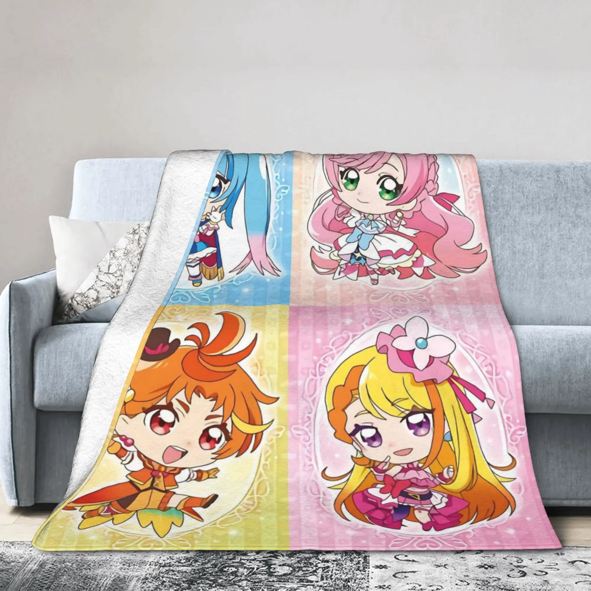 Soaring Sky Pretty Cure Accessories Blanket Super Soft Flannel  Throw Blankets Comfortable Rug Piece