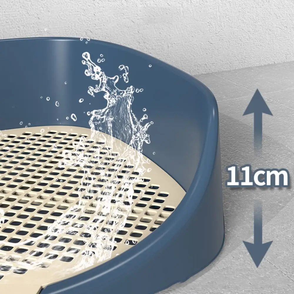 Plastic Dog Potty Tray With Pillar Mesh Grid Panel Puppy Urinary Trainer Portable Heightened Fence Pet Training Toliet Dog
