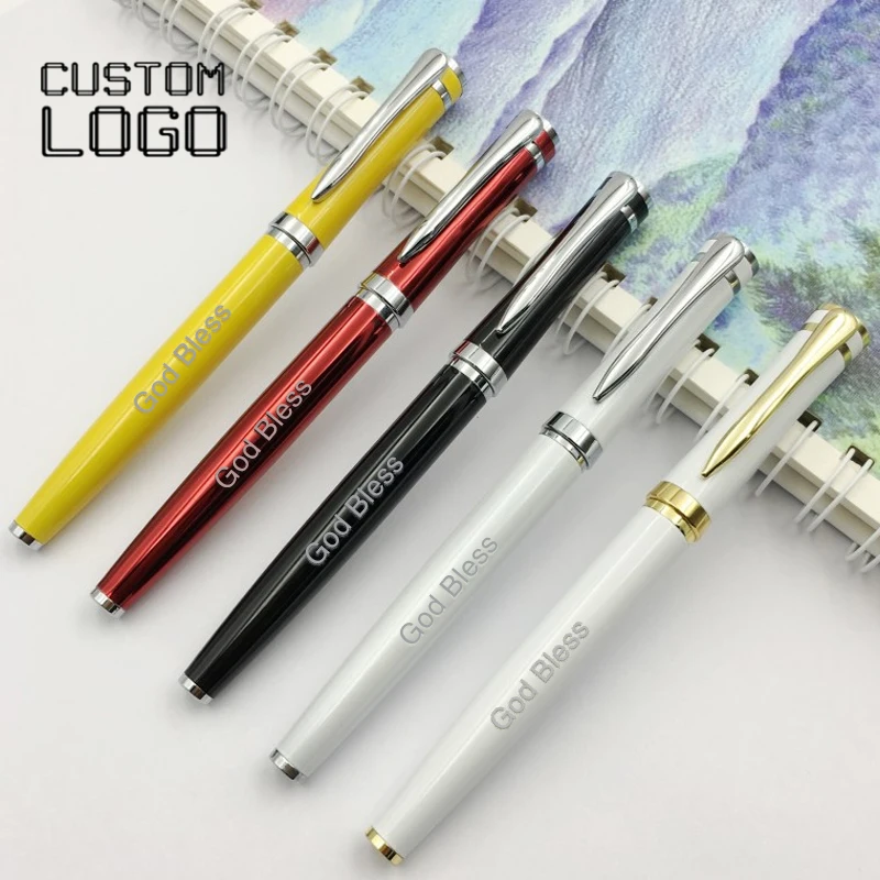 

Metal Ball Point Pen Custom Logo Business Annual Meeting Advertising Office Neutral Pen Signature Pen Student Stationery Gift