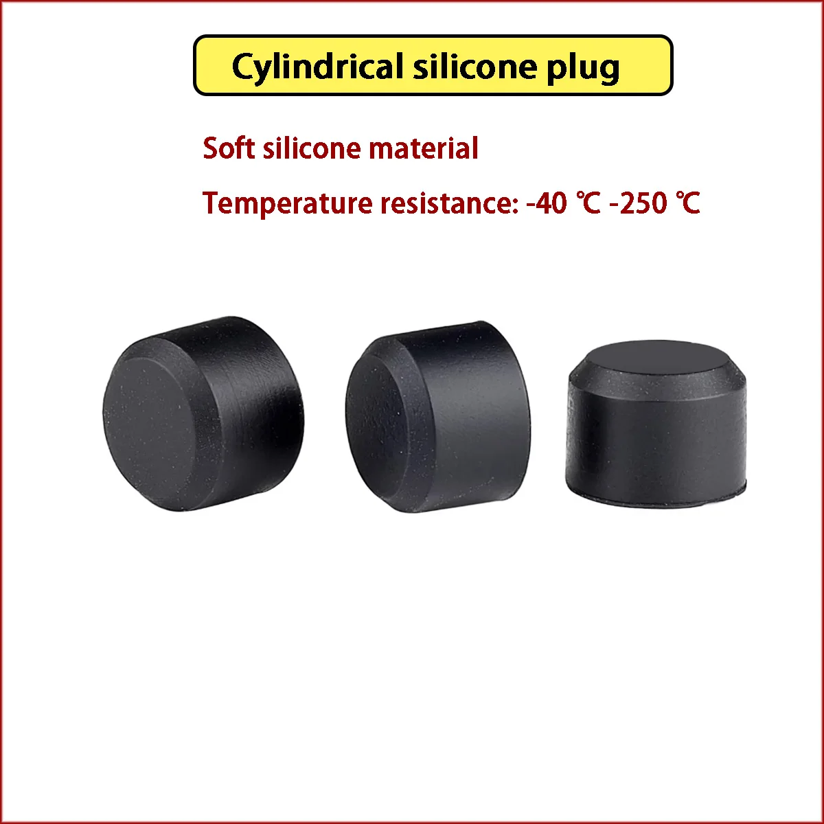 High Temperature Resistant Cylindrical Soft Silicone Plugs - Solid Round Small Hole Sealing & Protection Stoppers