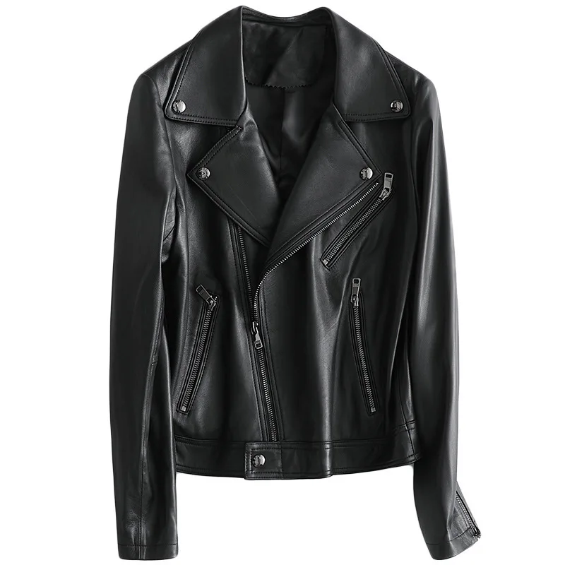 

Fashion Sheepskin Short Coat Leather Jacket Spring and autumn New Genuine Leather Coat Women ladies' leather jackets