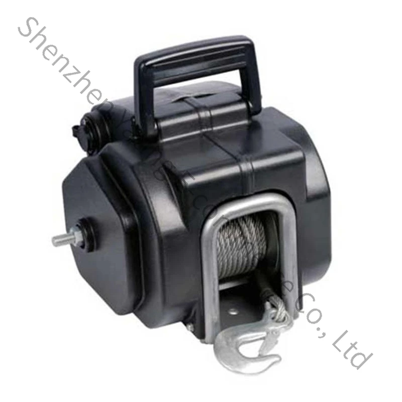 12V 2000 lbs Wireless Remote Control Power Winch Electric Winch Portable Yacht Electric Trailer Winch Small Crane Tractor