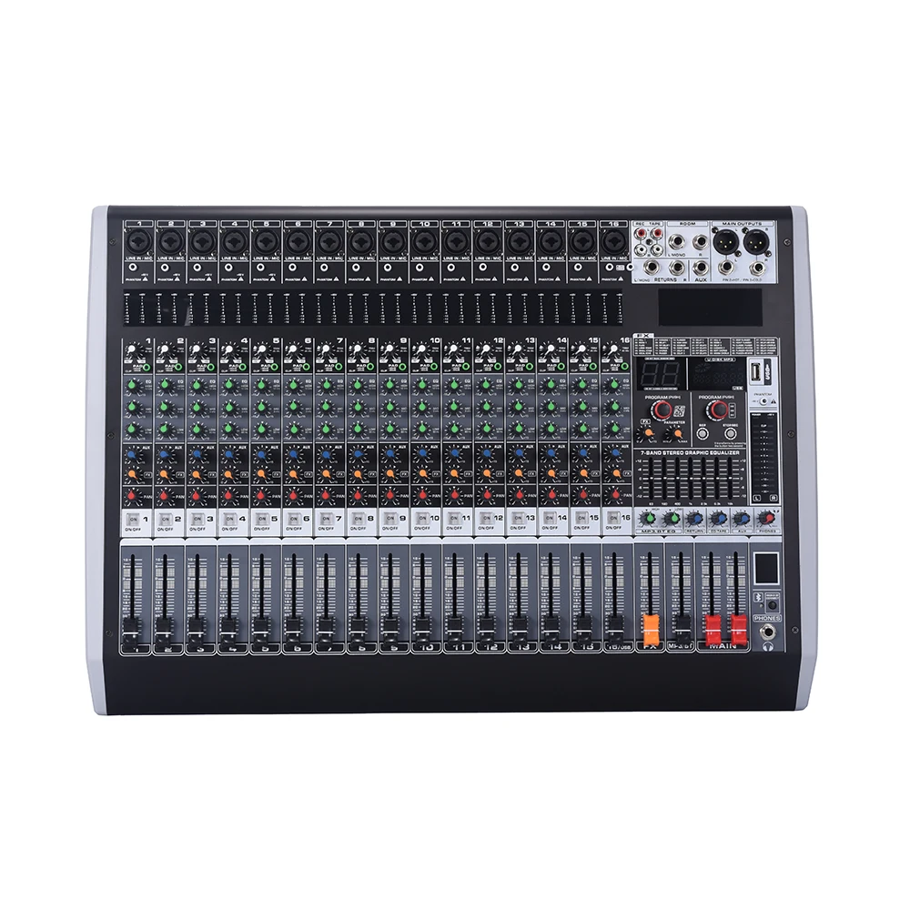 16 Channel Professional USB Audio Mixer With Sound Card for Live Show Broadcast Street Performances