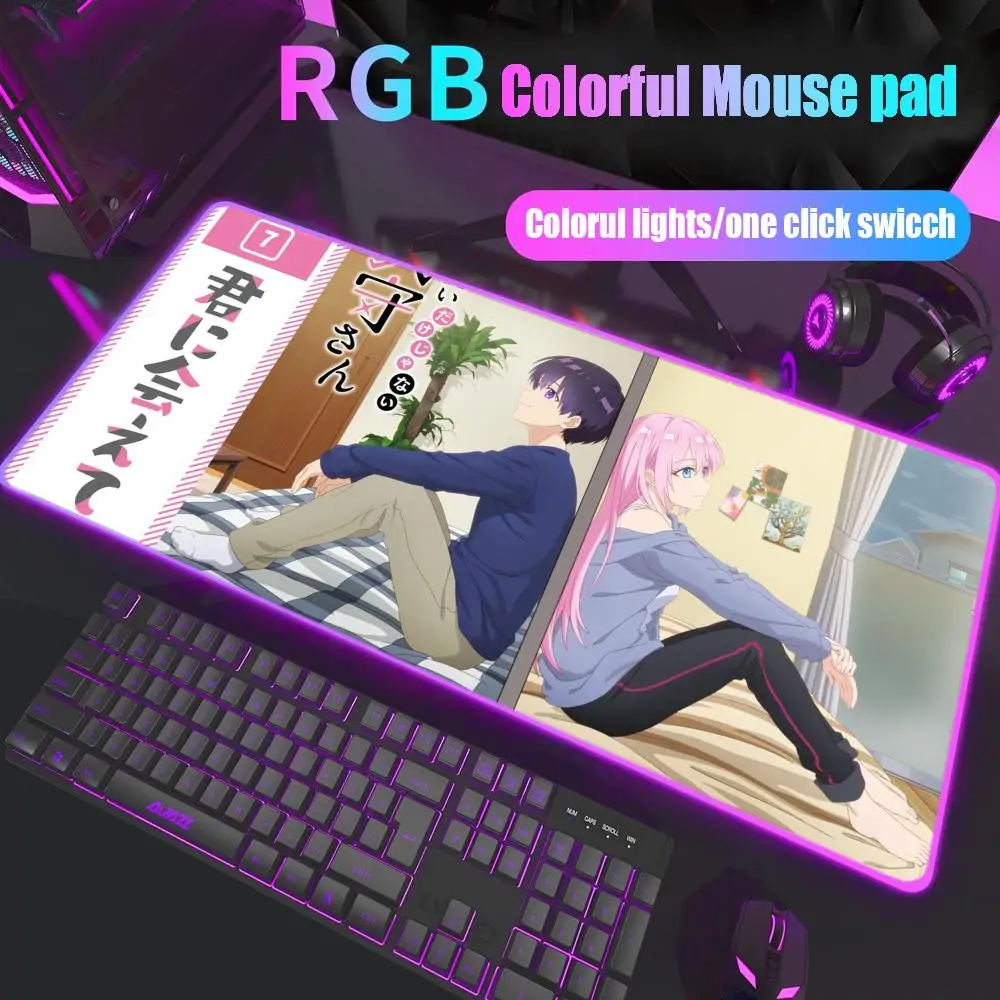 

Shikimori аниме девушка коврик для мыши игровой Rgb настольный коврик подсветка светодиодный коврик для мыши установка игровые аксессуары настольный коврик большой коврик для мыши с подсветкой