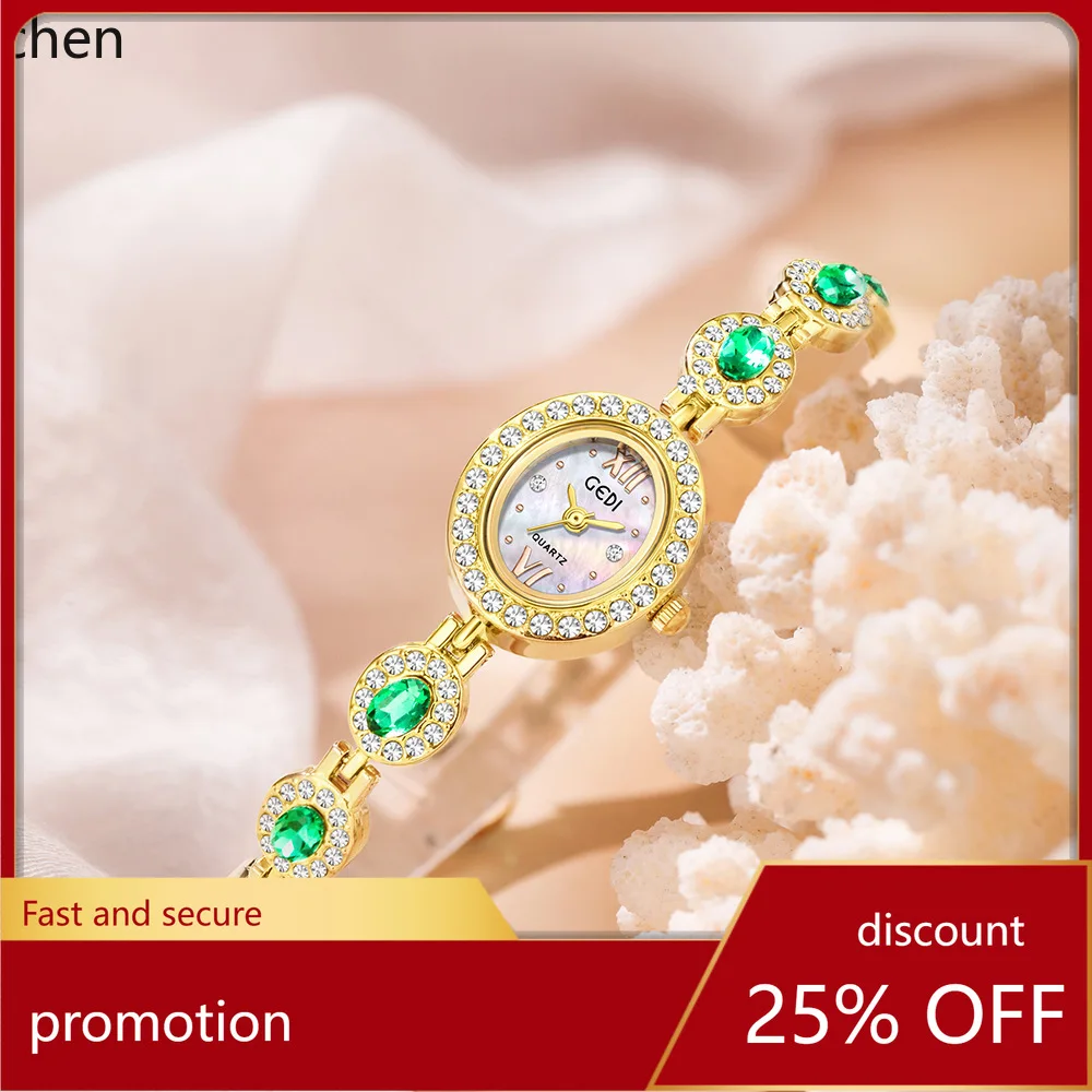 

Zml bracelet watch - oval, rhinestone, quartz watch for women - petite, exquisite, and artistic timepiece