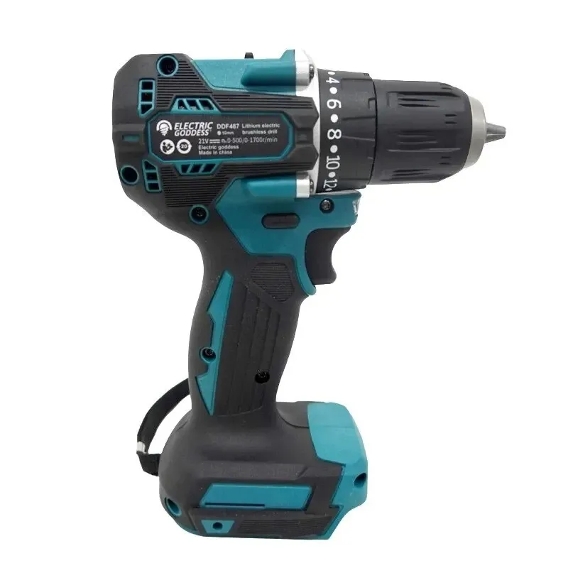 Electric Goddess Cordless Driver Drill Brushless Electric Impact Screwdriver Rechargeable Power Tool For Makita 18V Battery Pin