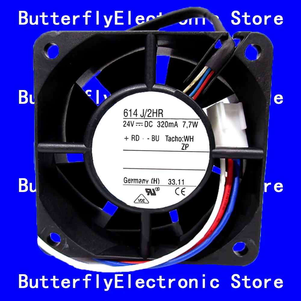 

НОВЫЙ ОРИГИНАЛЬНЫЙ ВЕНТИЛЯТОР 614J/2HR 24 В постоянного тока 7,7 Вт 6025 6 СМ 60*60*25 ММ