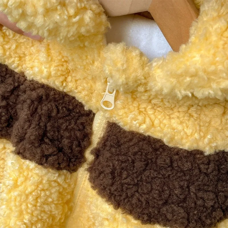 赤ちゃん女の子男の子蜂コスプレ衣装黄色のマントかわいいショール防風フード付きケープ冬秋クリスマスパーティー衣装