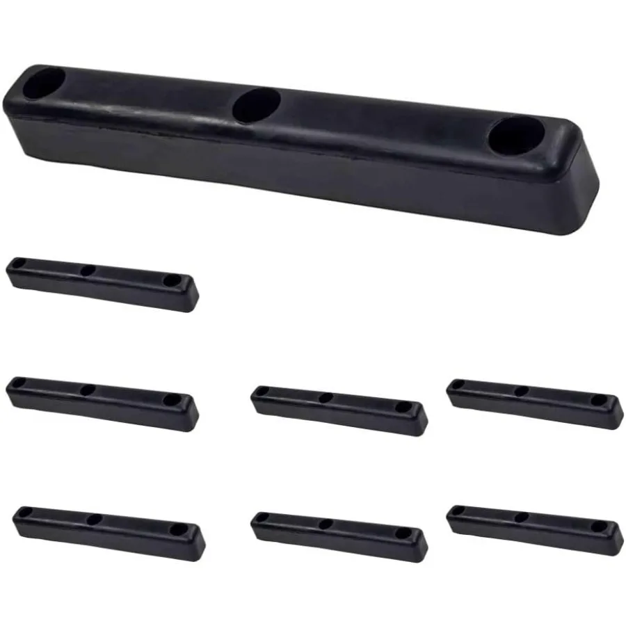 8 упаковок 16x2x2 прямоугольный резиновый бампер для док-станции с 3 отверстиями, ударопрочный формованный резиновый бампер для полугрузовика с планшетным прицепом