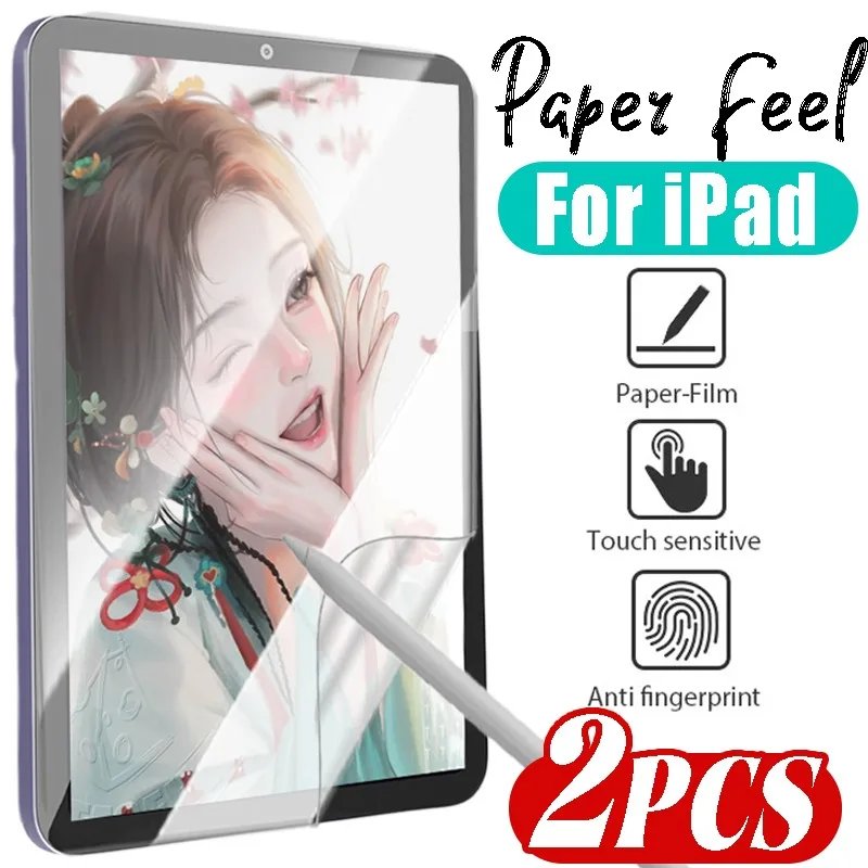 PET Screen Protector Clear Paper-feel Film for IPad 7 9 8 Air 6 5 4 Pro 11inch 13 Inch Soft Coverage Protector For IPad mini 6 7