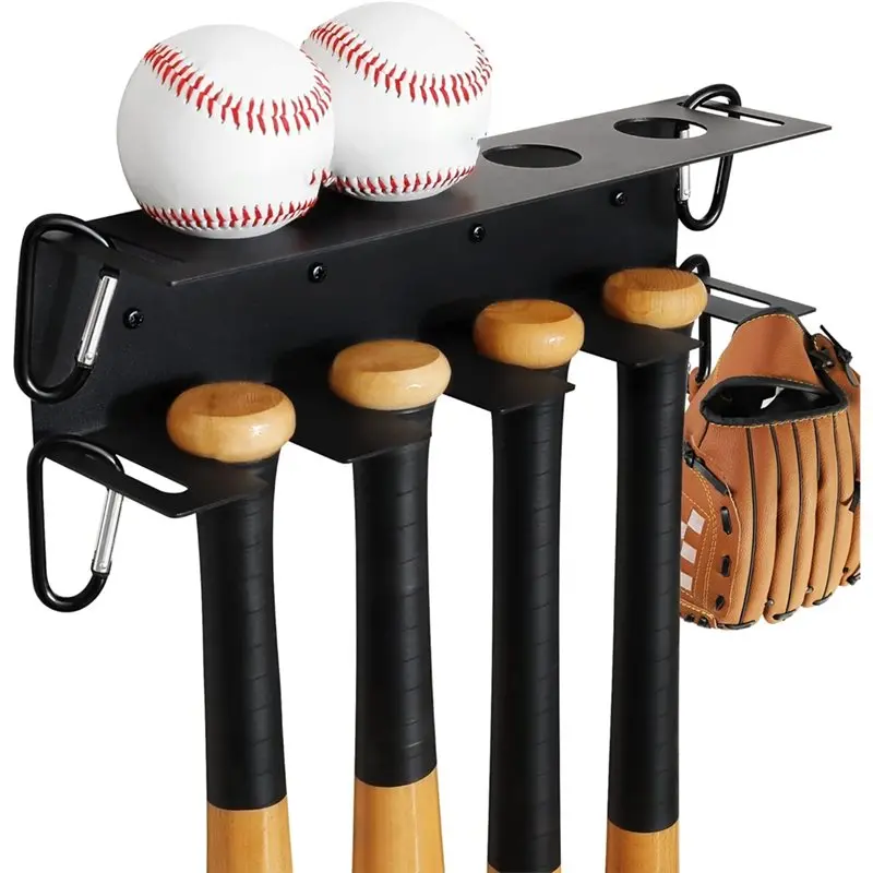 【NOW SAVE】Bat Rack Mount For Display, Fence Dugout Organizer For Long Time Usage Heavy Duty Steel