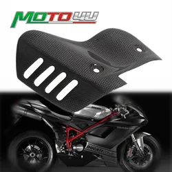 MOTO4U For Ducati 848 Carbon Fiber Exhaust Cover For Termignoni exhaust Exhaust Heat Shield Motorcycle Accessories